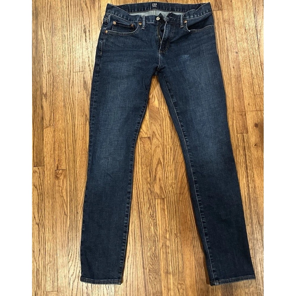 Gap 1969 Low Rise Straight Fit Jeans Men's Size 30x32 Dark Wash Cotton Denim-NEW